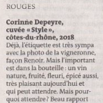 Corinne DEPEYRE sélectionnée par le journal LE MONDE !